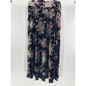 Boston Proper Velvet Floral High Low Skirt Size 12 Fairy Whimsy Dark Romantic